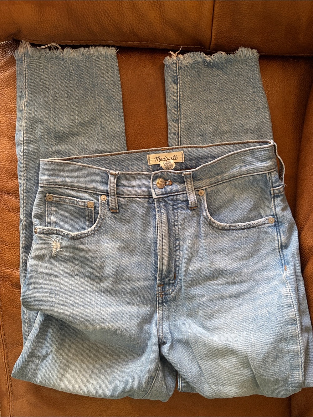 Madewell Light Blue Straight-Leg Women's Jeans